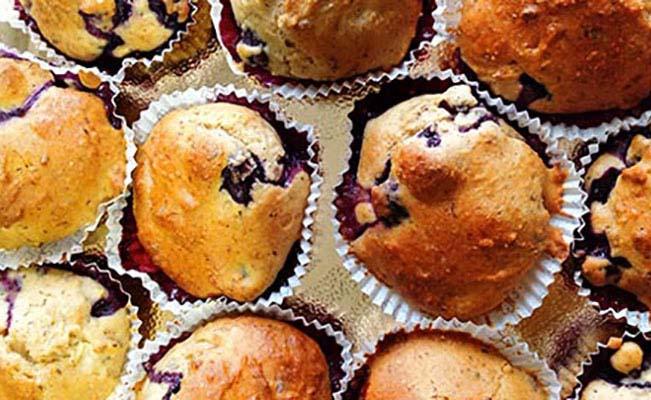 Fibra: Muffins de mirtilo e farelo
